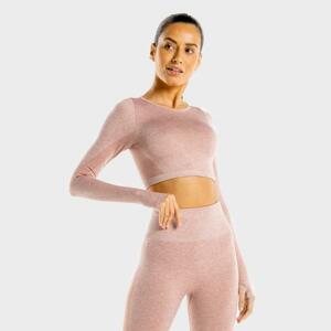 SQUATWOLF Sportovní Top Marl Seamless Crop Top Rose Gold - L - růžová