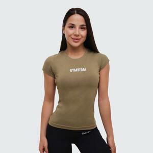 GymBeam Dámské tričko FIT Olive - L - zelená