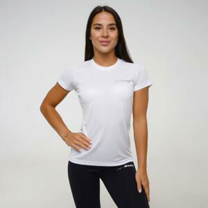 GymBeam Dámské tričko TRN White - XXL - white + silver logo