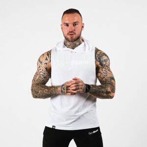 GymBeam Tílko Hoodie Tank Top White - XXL - bílá