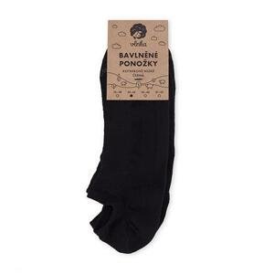 Vlnka Bavlněné ponožky kotníkové nízké 2 páry - černá - 39-42