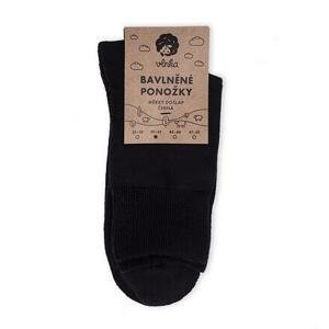 Vlnka Bavlněné ponožky s měkkým došlapem - černá - 43-46