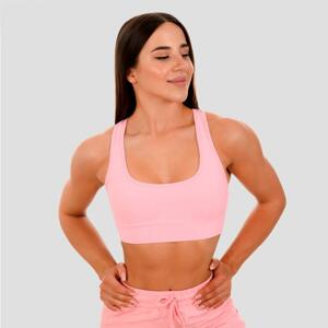 GymBeam Sportovní podprsenka Mesh Panel pink - L - růžová