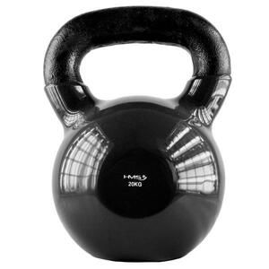 HMS Kettlebell pokrytý vinylem KNV20 20 kg, černý