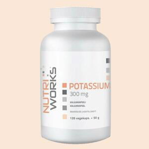 NutriWorks Potassium 300mg 120 kapslí