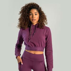 STRIX Dámská mikina Essential Cropped Hoodie Plum - L - plum