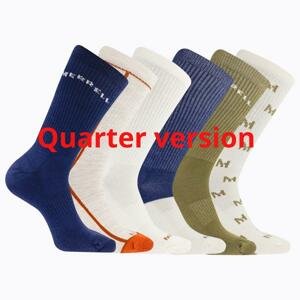 Merrell Ponožky Mea33695q6b2 Nvast Recycled Cushion Quarter (6 Packs) Navy Assorted - M/L EU 40-45
