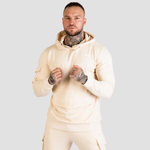 GymBeam Mikina TRN Hoodie Sand - S - pískově hnědá