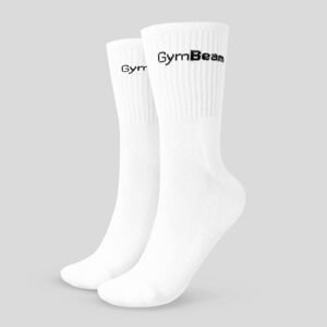 GymBeam Ponožky 3/4 Socks 3Pack White - L/XL - bílá