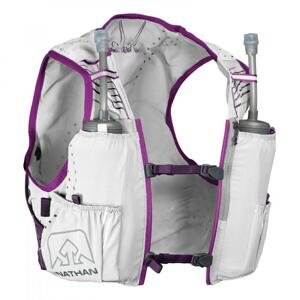 Nathan VaporHowe 2 - 4L - běžecký batoh s lahvemi (2x355ml) - M - White/purple/majesty