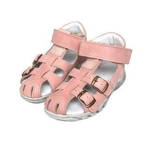 Vlnka Dětské kožené sandály Zuzu - růžová - EU 29