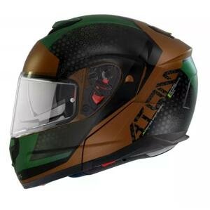 MT Helmets Atom SV Adventure A6 černo-hnědo-zelená - XL : 61-62 cm