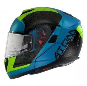 MT Helmets Atom SV Adventure A7 černo-zeleno-modrá - XL : 61-62 cm