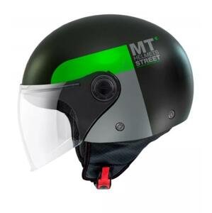 MT Helmets Street Inboard D6 černo-zelená - XL : 61-62 cm