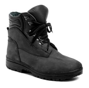 Livex 410 černá nubuk pánská zimní kotníčková nadměrná obuv - EU 50