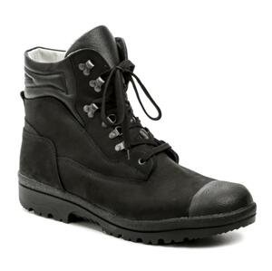 Livex 410-1 černá nubuk pánská kotníčková nadměrná obuv - EU 51