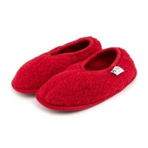 Vlnka Vlněné baleríny červená pantofle, bačkory - 35-36