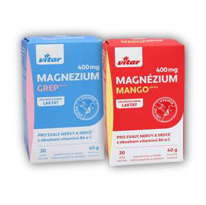 Vitar Magnézium 400mg+vitamín B6+vitamin C 20s - Mango
