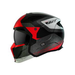 MT Helmets Streetfighter SV Totem B15 černo-šedo-bílo-červená + sleva 300,- na příslušenství - XS : 53-54 cm