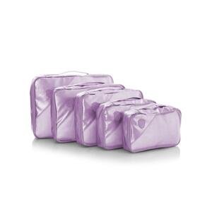 Heys Metallic Packing Cube Lilac – 5 kusů