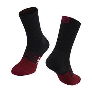 Force Ponožky FLAKE černo-bordo - L-XL/42-47