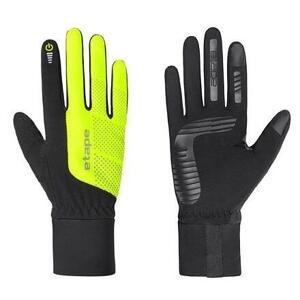 Etape Skin WS+ sportovní rukavice černá-žlutá fluo - L