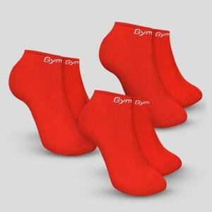 GymBeam Ponožky Ankle Socks 3Pack Hot Red - XL/XXL - hot red