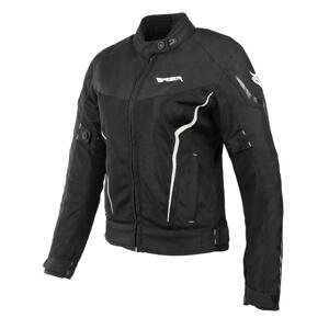 RSA Dámská bunda na motorku Bolt černo-bílá + sleva 200,- na příslušenství - M