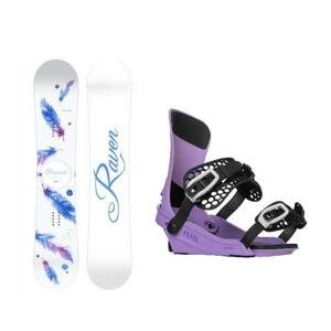 Raven Mia White dámský snowboard + Gravity Fenix levander vázání - 139 cm + L (EU 42-43)