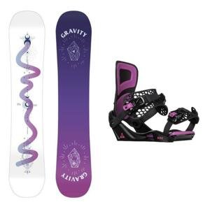 Gravity Sirene White 23/24 dámský snowboard + Gravity Rise black/purple vázání + sleva 400,- na příslušenství - 154 cm + S (EU 37-38)
