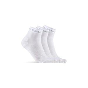 Craft ponožky CORE Dry Mid 3-pack bílá Černá - 34-36 - zelená