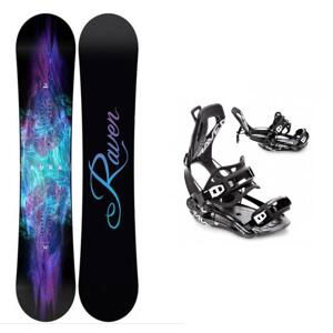 Raven Aura dámský snowboard + Raven FT360 black vázání - 140 cm + S (EU 35-40) - černo bílé