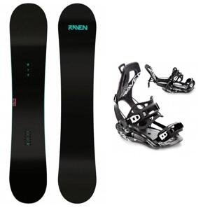 Raven Pure mint dámský snowboard + Raven FT360 black snowboardové vázání - 139 cm + S (EU 35-40) - černo bílé