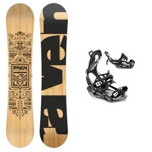 Raven Solid classic snowboard + Raven FT360 black vázání - 155 cm + S (EU 35-40) - černo bílé