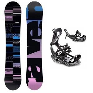 Raven Supreme black dámský snowboard + Raven FT360 black vázání - 143 cm + S (EU 35-40) - černo bílé