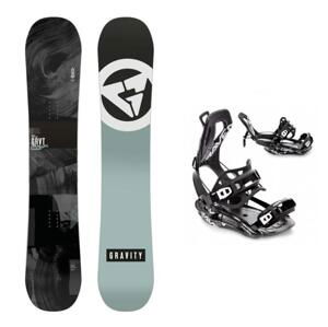 Gravity Contra 23/24 pánský snowboard + Raven FT360 black vázání - 162 cm + M (EU 39-42) - černo bílé