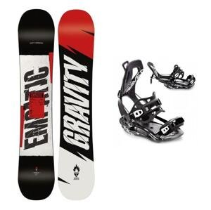 Gravity Empatic snowboard + Raven FT360 black vázání - 142 cm + S (EU 35-40) - černo bílé