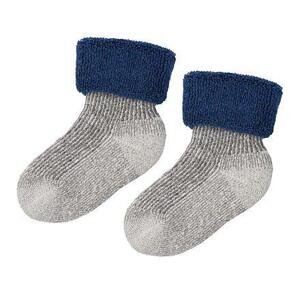 Vlnka Dětské ovčí ponožky Merino froté modrá - EU 25-27