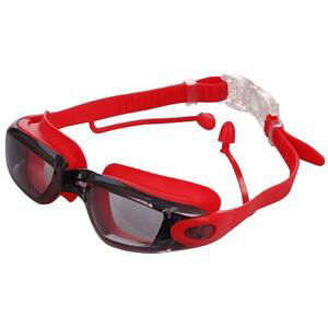 Merco Silba plavecké brýle se špunty do uší červená - 1 ks