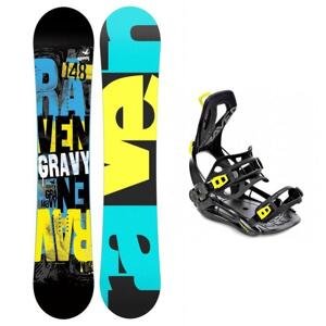 Raven Gravy junior mini dětský snowboard + Raven FT360 black/lime vázání - 115 cm + XL (EU 43-46)