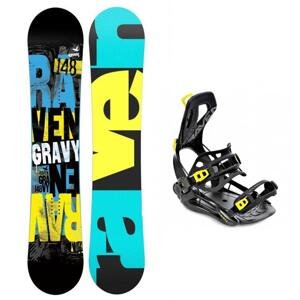 Raven Gravy junior snowboard + Raven FT360 black/lime snowboardové vázání - 140 cm + XL (EU 43-46)
