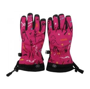 Dětské zimní lyžařské rukavice Echt C069 růžová - 8-9 let