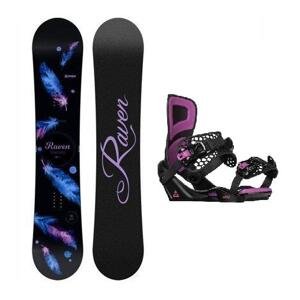 Raven Mia Black dámský snowboard + Gravity Rise black/purple vázání - 139 cm + M (EU 38,5-41,5)
