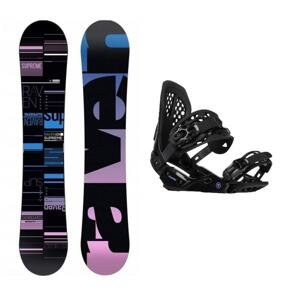 Raven Supreme black dámský snowboard + Gravity G2 Lady black vázání - 147 cm + L (EU 42-43)