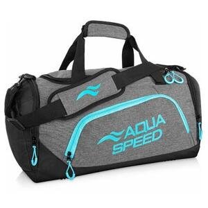 Aqua-Speed Duffle Bag M sportovní taška šedá-tyrkysová - 1 ks
