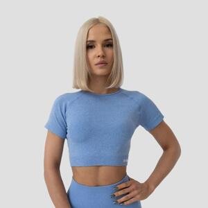 GymBeam Dámské tričko FLO Crop Top Blue - L - modrá