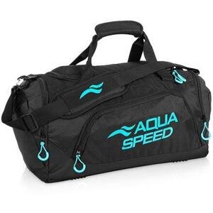 Aqua-Speed Duffle Bag M sportovní taška černá-tyrkysová - 1 ks