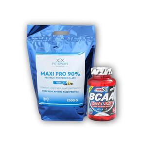 FitSport Nutrition Maxi Pro 2500g + Bcaa Elite Rate 120cps - Vanilka