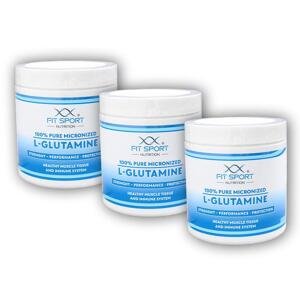 FitSport Nutrition 3x 100% Pure Micronized L-Glutamine 330g