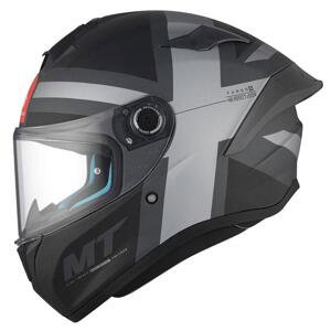 MT Helmets Integrální helma TARGO S BRITAIN C2 matná černo-šedá - M - 57-58 cm